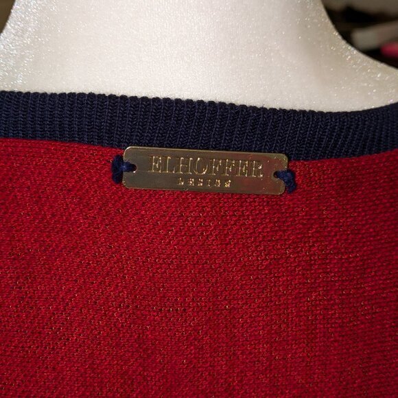 Elhoffer Design Captain‎ Marvel Inspired Corps Oversized Crop Sweater, Size M/L - Picture 3 of 3